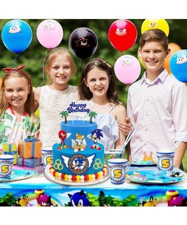 ALPXEL Blue Hedgehog Happy Birthday Cake Topper Cake Decorations Cartoon Themed Inspired Cake Decor Go Theme Party Cake Decor Glitter Kids Boys Girls Birthday Party Supplies (SS2) - Buy Online on GoSupps.com