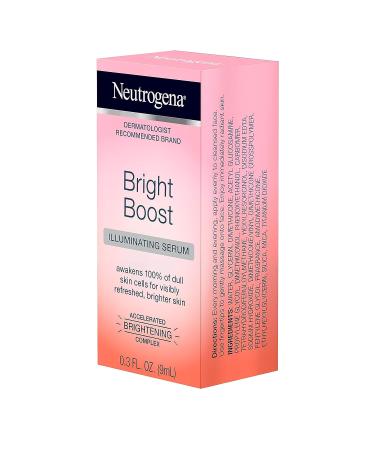 Neutrogena Bright Boost Illuminating Face Serum - Neoglucosamine & Turmeric Extract - Even Skin Tone, Reduce Dark Spots - 0.3 fl. oz - Buy Online on GoSupps.com