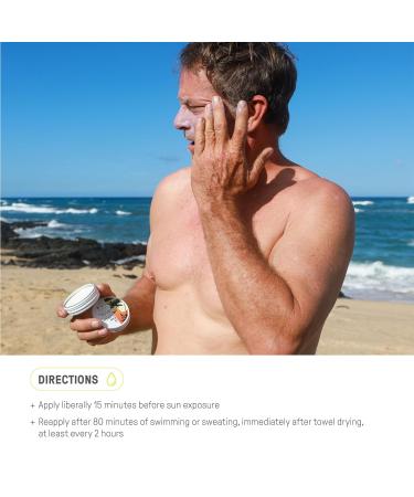 Raw Elements Mike Fields Organic Sunscreen SPF 30 - Non-Nano Zinc Oxide Reef Safe Water-Resistant Travel-Friendly Face & Body Sunblock - 1.8 oz - Buy Online on GoSupps.com