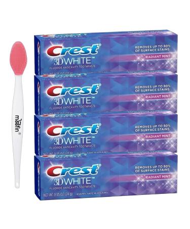 Vivid Toothpaste 0.85 Oz Radiant Mint Whitening With Nose Cleaning Brush Stain Removal Fluoride Anticavity Mint Whitening Toothpaste Fresh Breath Enamel Safe Pack Of 4