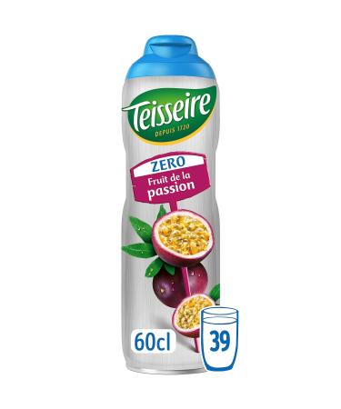 Teisseire zero sugar Passion Fruit Syrup for Refreshing Drink Cocktails Recyclable Can 60cl