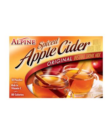 Alpine Spiced Cider Apple Flavor Original Drink Mix 10 Pouches (Pack of 12)