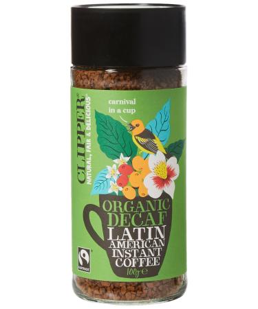 Clipper Latin American Organic Instant Decaf Coffee | 6 x 100g Jars | Bulk Buy Gourmet Decaffeinated Instant Coffee | Sustainable Fairtrade Arabica by Clipper Teas | Ethically Sourced & Eco Conscious