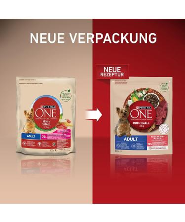 PURINA ONE Mini/S Dry Food for Small Dogs Rich in Beef and Rice 8 x 800 g 8 Cans - Buy Online on GoSupps.com