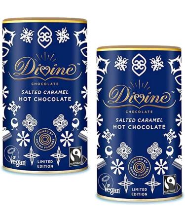 2x Divine Vegan Salted Caramel Hot Chocolate Gift Sets | Vegan Hot Chocolate | Christmas Gifts | Stocking Fillers | Christmas Gifts For Women | Gifts For Men | Vegetarians & Vegan 300g - Buy Online on GoSupps.com