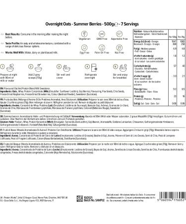 THE PROTEIN WORKS Overnight Oats | High Protein Breakfast | Low Sugar Snack | Low GI Oats | - Buy Online on GoSupps.com