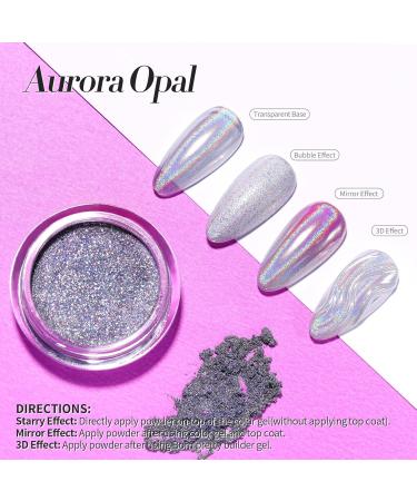 BORN PRETTY Holographic Nail Powder Fine Rainbow Holo Laser Effect Multi Chrome Manicure Pigment Glitter Dust for Salon Home Nail DIY Design one Box - Buy Online on GoSupps.com