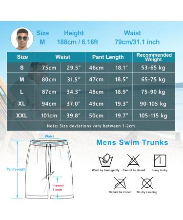 Atforna Men's Long 2-in-1 Swim Trunks | Fast-Drying Breathable Swim Shorts with Zip Pocket | Adjustable Tunnel Pull - Black - Buy Online on GoSupps.com