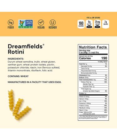 Dreamfields Healthy Carb Living Rotini Pasta, 13.25 oz - Low Carb & Delicious! - Buy Online on GoSupps.com