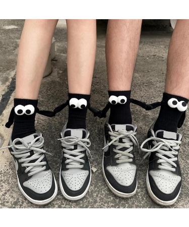 3D Funny Magnetic Couple Socks - Unisex Mid-Tube Big Eye Novelty Socks - Buy Online on GoSupps.com