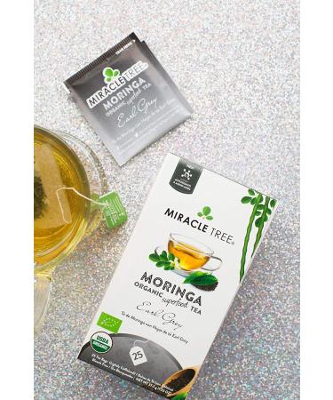 Miracle Tree Moringa Organic Earl Grey Superfood Tea - 25 Tea Bags (1.32 oz) - Buy Online on GoSupps.com