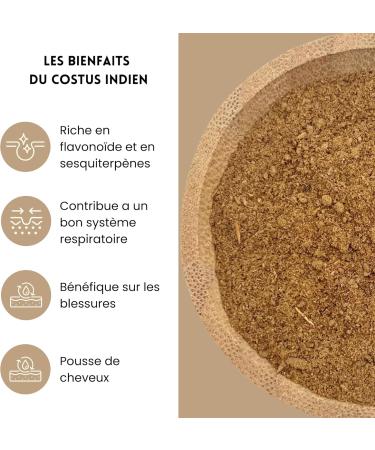 Indian Costus Powder - Qist Al-Hindi - 100% Natural Product - Indian Spice - Resealable Bag - 50g - The Siha - Buy Online on GoSupps.com