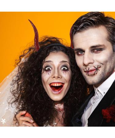 Kichvoe Halloween Horns Headband Sheep Horn Hair Hoop Devil Demon Horns Cosplay Fancy Dress Photo Props Hair Accessory Christmas Halloween Decoration - Buy Online on GoSupps.com