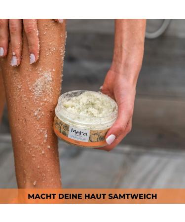Meina Organic Body Peeling with Orange - Exfoliating Scrub for Face Body & Lips - 280g | Unisex Body Care - Buy Online on GoSupps.com