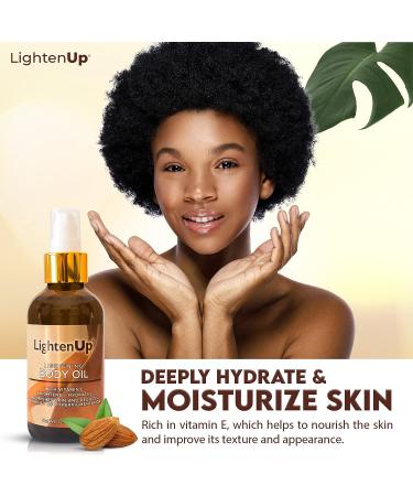 OMIC LightenUp Brightening Body Oil - 4.2 fl oz - Dark Spot Remover for Men and Women - Vitamin E, Shea Butter, Almond Oil - Hyperpigmentation Serum - Buy Online on GoSupps.com