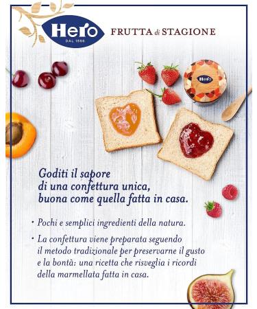 Italian Gourmet E.R. Hero Seasonal Red Fruit Jam 8 x 350g Jam & Extra Jam with Last Season Harvested Fruit High Quality Fruit Traditional Method - Buy Online on GoSupps.com