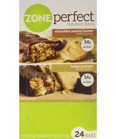 ZonePerfect Nutrition Bars Fudge GrahamChocolate Peanut Butter Combo. 1.76 OZ 24 Bars