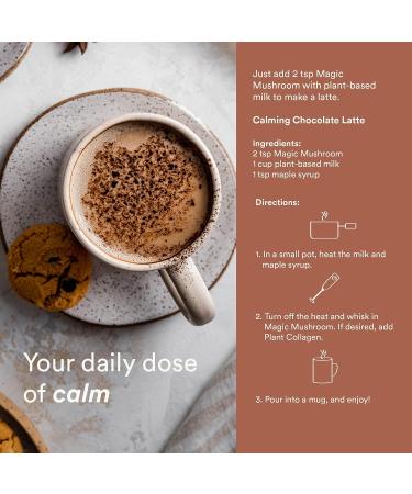 Organic Mushroom Superfood Powder with Ashwagandha for Natural Calm & Brain Health - 30 Servings - Buy Online on GoSupps.com