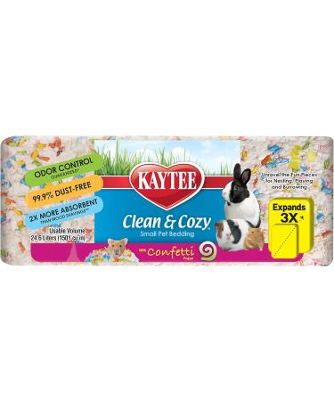 Kaytee Superpet Clean & Cozy Confetti Litter for Small Pets | 24.6L 99.9% Dust-Free Highly Absorbent | Ideal for Mice Hamsters Rabbits - Buy Online on GoSupps.com