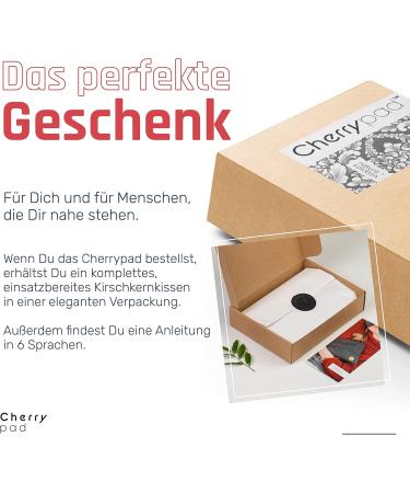 Cherypad Cherry Stone Pillow - Natural Cotton Heat & Cooling Pillow | 25x20 cm Handmade Gift | Cherry Pad in Light Pink Waffle Cotton - Buy Online on GoSupps.com