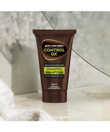 Just for Men Control GX Shampoo - Reduce Gray Hair Hair Color for Men with Coconut Oil & Aloe Vera - 118 ml - Buy Online on GoSupps.com