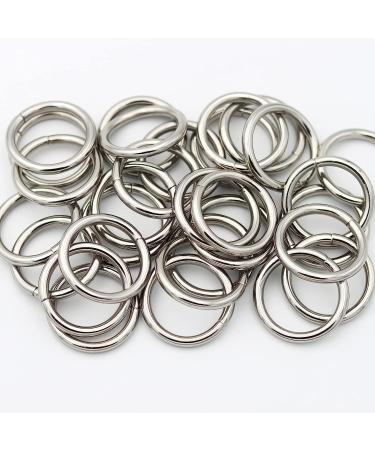 JWBIZ 30 Pcs 1 Inch Silver Metal O Rings - Heavy-Duty 3.8mm Thickness for Sewing, Keychains, Belts, Dog Leash - Buy Online on GoSupps.com