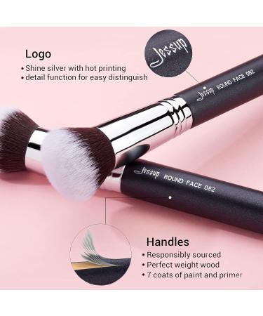 Jessup Professional Make Up Foundation Brush - Single Pinula Small Cosmetic Brush Synthetic Hair Black | B082-082 - Buy Online on GoSupps.com