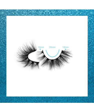 Cat Eye Lashes Pack Wispy 3D Faux Mink Lashes 18mm Fluffy False Eyelashes Soft Reusable Handmade Fake Eyelashes 12 Pairs Pack by Pawotence 12 pairs-1 - Buy Online on GoSupps.com