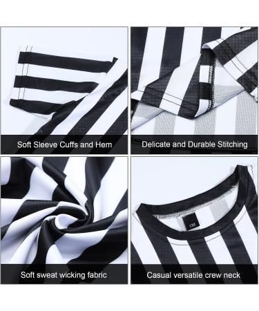 Kids Referee Costume Set - 3 Pcs Black & White Stripe Shirt, Whistle, Penalty Flag | For Basketball, Football, Halloween Crew | Small Size - Buy Online on GoSupps.com