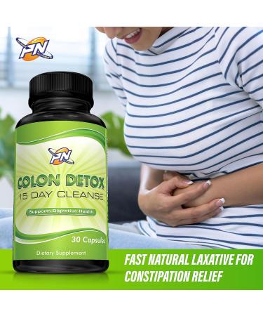 Planet Nutrients Colon Detox Capsules - 15 Day Cleanse for Digestive Health - Non-GMO - 30 Capsules - Buy Online on GoSupps.com