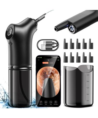 Water Powered Ear Cleaner with Camera Electric Ear Wax Removal Tool with Camera Ear Irrigation Kit with 4 Clean Mode Safe and Effective Earwax Removal Kit for Adults with 10 Ear Tips