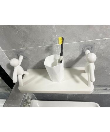 RabyLeo Home Creative Toothbrush Cup - White | Couple Travel Toothbrush Cup - Buy Online on GoSupps.com