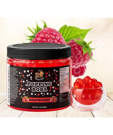 Popping Boba Pearls | 1LB (454g) | Bursting Tea Balls for Drinks Desserts Smoothies and Snack Toppings | Bubble Tea Tapioca Pearls Mix Kit (Raspberry) - Buy Online on GoSupps.com