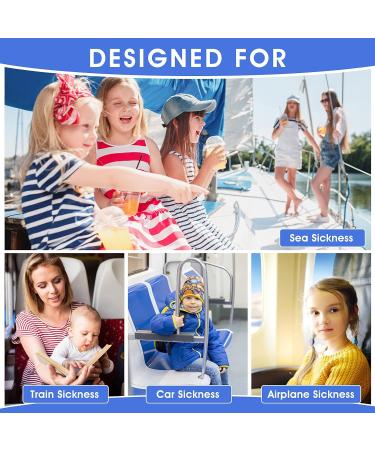 Disorder Acupressure Bracelets - 4 Anti-Nausea Bands for Kids & Adults | Seasickness Relief for Travel & Pregnancy - Cartoon & Multicolor - Buy Online on GoSupps.com