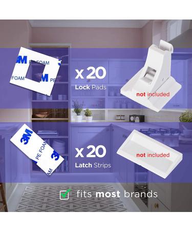 3M Replacement Adhesive Tape for Child Safety Cabinet Locks (40pcs) - Sticky, Strong, and Secure - Fits Most Baby Lock Brands - Buy Online on GoSupps.com