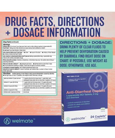 WELMATE Recovery Bundle Sodium Chloride Tablets 300ct Anti-Diarrheal Loperamide HCL 2mg - Buy Online on GoSupps.com