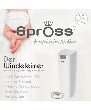 Buy Spring Baby Diapers with Odor-Tight System & One-Handed Control - 2-Piece Refill Cassette Trash Can - International Shipping Available - Buy Online on GoSupps.com