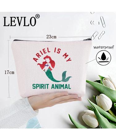 Levlo Mermaid Ariel Cosmetic Bag - Perfect Makeup Bag for Ariel Lovers | Ideal Gift for Mermaid Fans - Buy Online on GoSupps.com