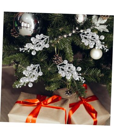 Christmas Decorations 20 Pcs Christmas Imitation Berries Christmas Winter Berries Bunch Xmas Glitter Berry Stems Christmas Tree Artificial Berry Christmas Decor Pine Garl Silverx2pcs 19X5X5CMx2pcs - Buy Online on GoSupps.com