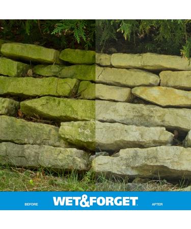 Wet & Forget 128oz Outdoor Cleaner Concentrate - Moss, Mold, Mildew & Algae Stain Remover - Buy Online on GoSupps.com