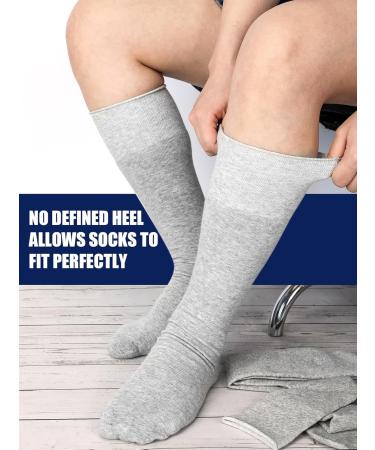 Shihanee 5 Pairs Seamless Sensitivity Socks - Over The Calf Sensory Friendly Medical Boot Sock for Adults | Comfortable Orthopedic Boot Liner - Buy Online on GoSupps.com