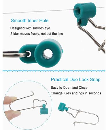 Facikono Fishing Line Sinker Slides Catfish Rig | Heavy Duty Saltwater Sinker Weights with Duo Lock Snaps | 12pcs - Buy Online on GoSupps.com
