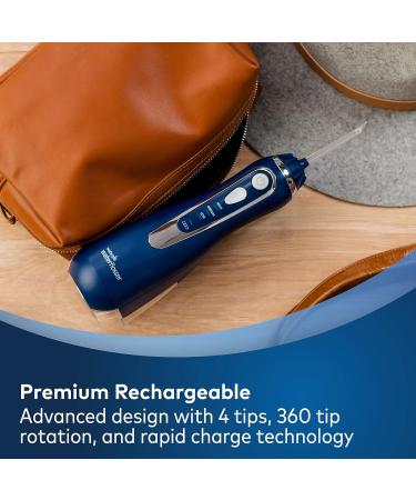 Waterpik Cordless Advanced Water Flosser - 3 Pressure Settings, Dental Plaque Removal, USB Charger - Ideal for Travel & Small Bathrooms - Blue (WP-583UK) - Buy Online on GoSupps.com