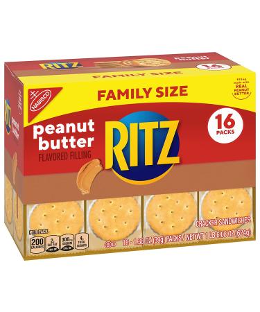 RITZ Peanut Butter Sandwich Crackers Family Size 16-Pack 1.38 oz - Delicious Snack for Families - Buy Online on GoSupps.com