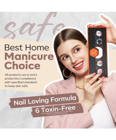 Modelones Nail Polish Set 3 Colors Brown Nude Nail Polish Base and Top Coat & Remover Pads Bubble Natural Skin Tone Glitter Nail Polish Finger Nail Polish Manicure Diy Nail Art Salon Home - Buy Online on GoSupps.com