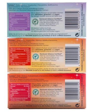 Teekanne Sweeteas Set of 3 - Strawberry Cheesecake Blueberry Muffin & Caramel Apple Pie | 121g - Premium International Shipping - Buy Online on GoSupps.com