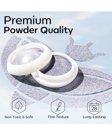 MODELONES Perle Poudre Ongles Blancs 13PCS Vernis avec 4 Fards Poudre & M taux Brillants 4 Nuanciers Ongles 4 Palettes Yeux 1 Stylo D tail - Buy Online on GoSupps.com