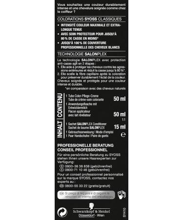 Order Syoss Hair Color 4-1 Medium Brown - Pack of 3 (3 x 115 ml) | International Shipping Available - Buy Online on GoSupps.com