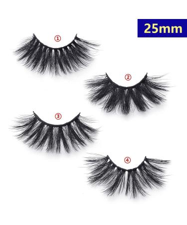 GD POLULASH 6D Long 25mm Faux Mink False Eyelashes - 20 Pairs | Wispy Dramatic Volume | Thick Big Strip Eyelashes Bulk - Buy Online on GoSupps.com