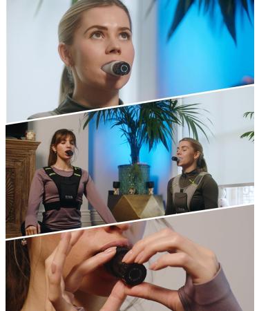 TIYA Breathing Exerciser Portable Lung Strengthening Trainer Device for Respiratory Therapy Lung Detox & Mucus Clearing - Improves Lung Capacity Black - Buy Online on GoSupps.com